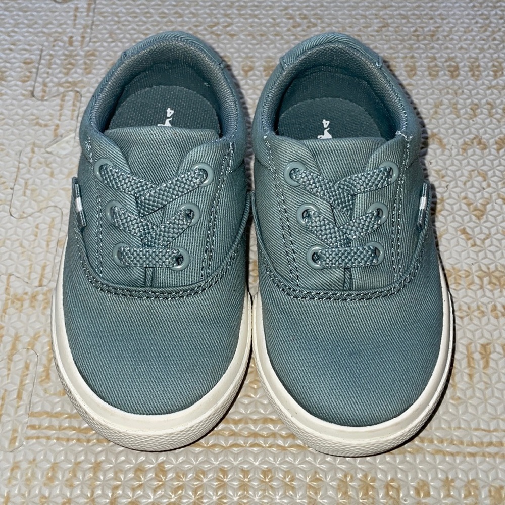 Next Baby Toddler Infant Sneakers in Teal and White